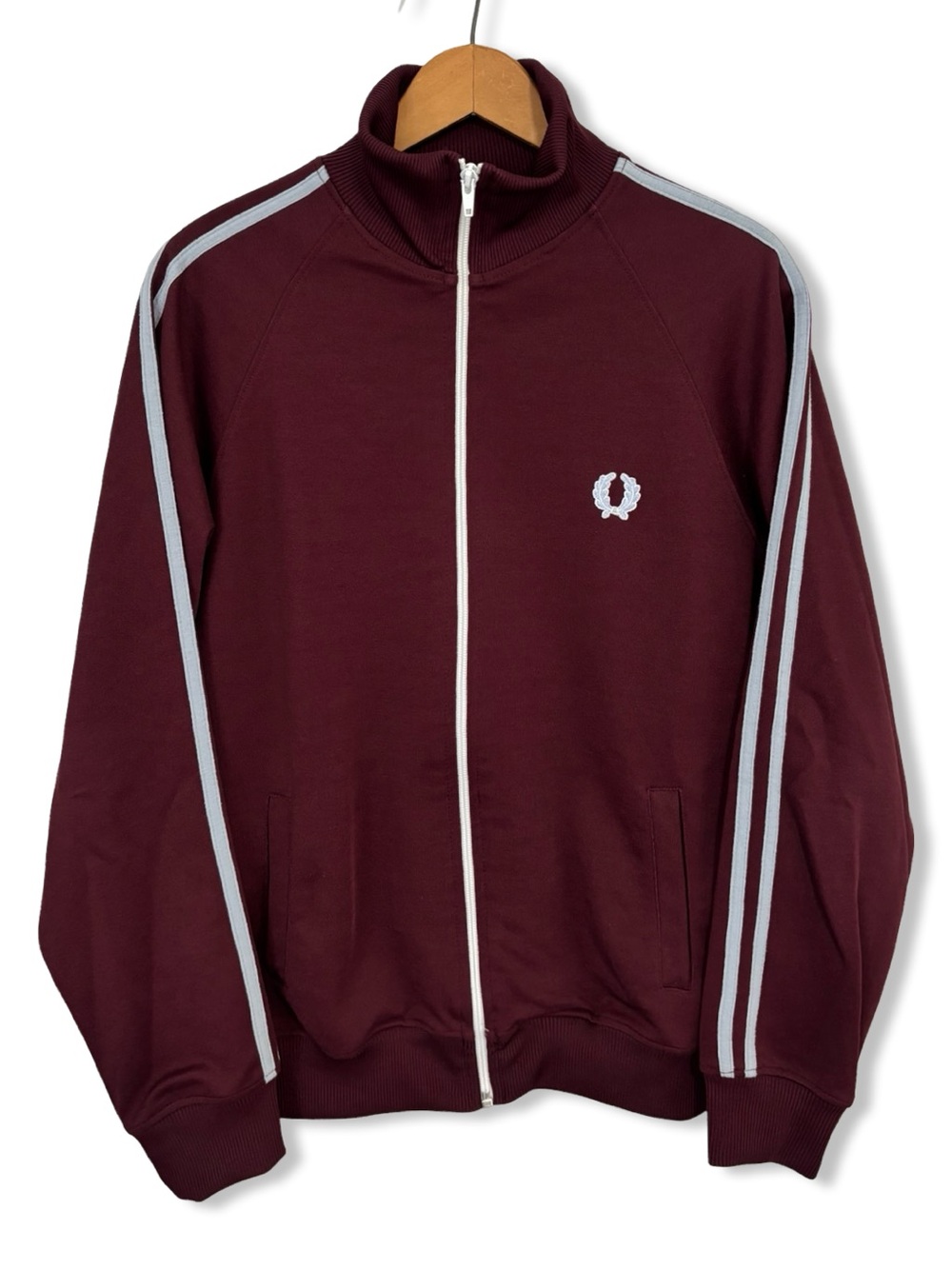 Vintage 90s Fred Perry Men’s Burgundy Track Jacket